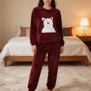 Cozy Burgundy Women’s Pajamas size L